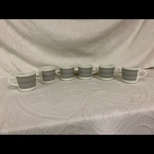 Set of six Pyrex Coffee cups